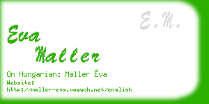 eva maller business card